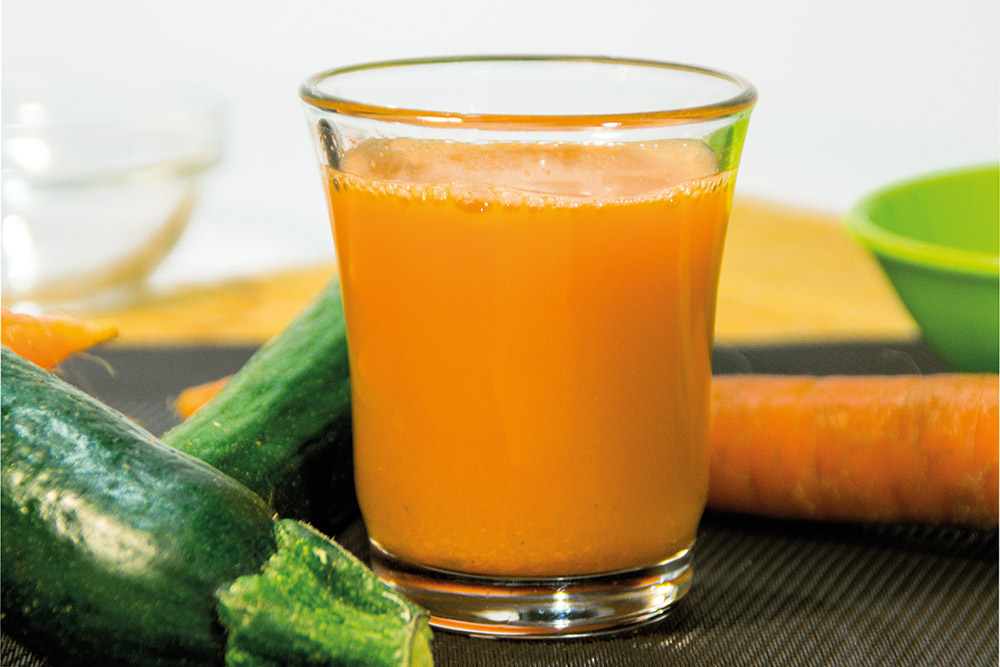 Zumo de calabacín y zanahoria