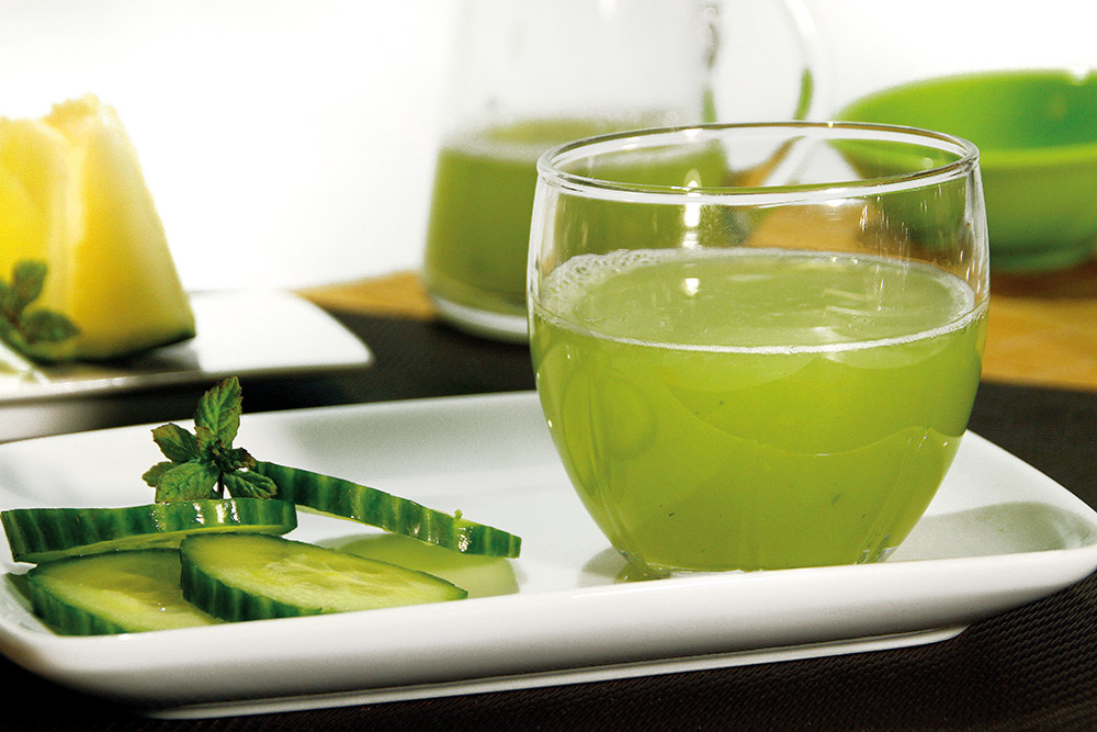 Zumo de melón, pepino y limón