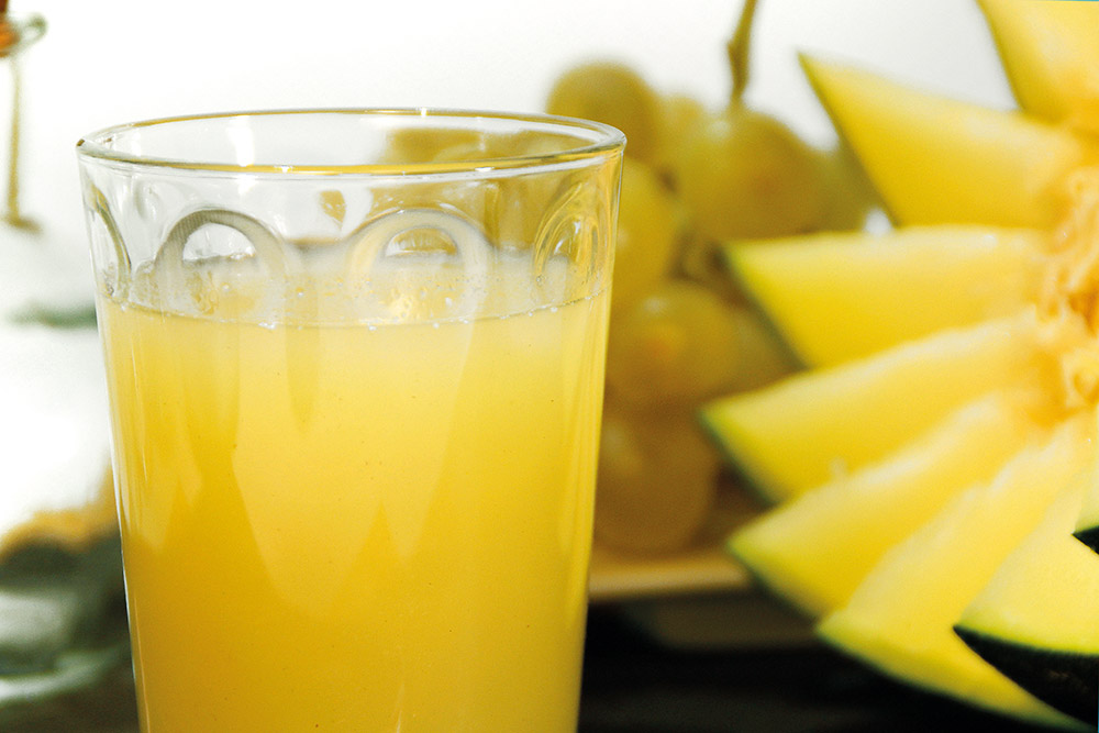 Zumo de melón, uva y chirivía