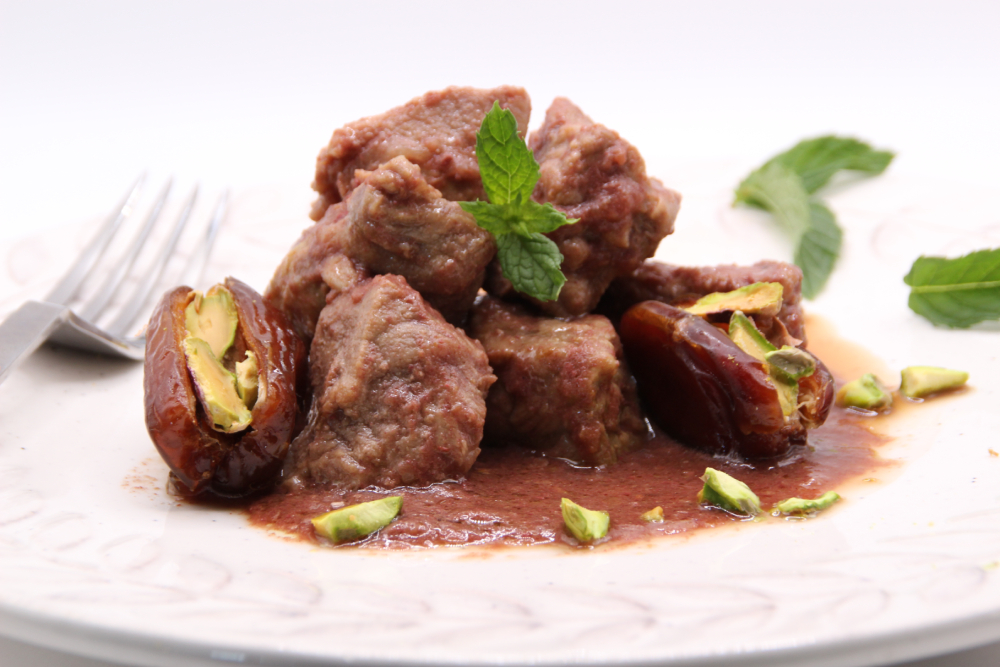 Solomillo en salsa de dátiles