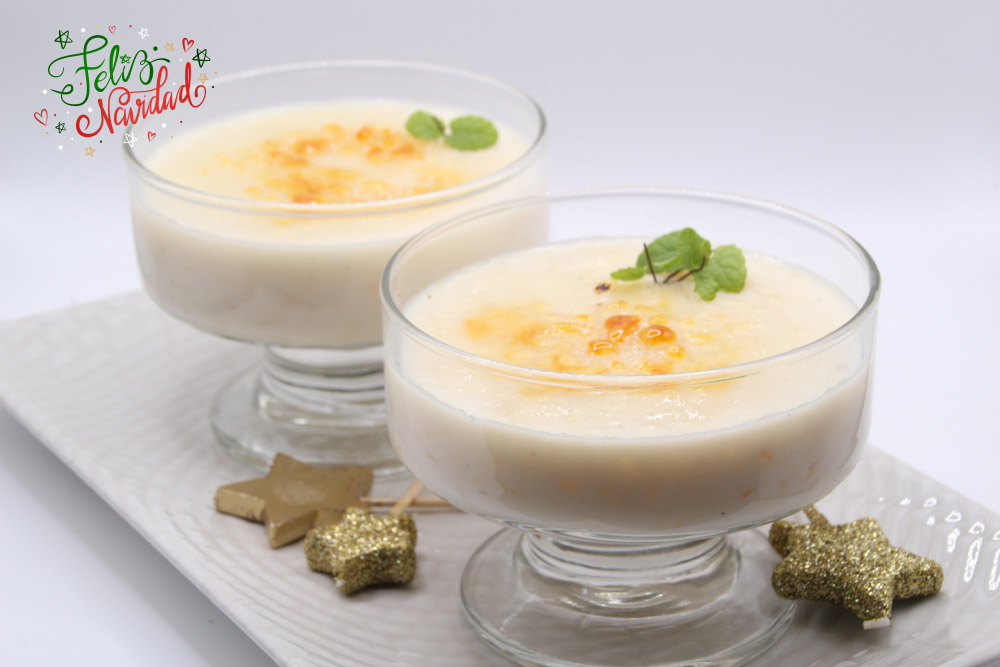 Arroz con leche de almendras caramelizado
