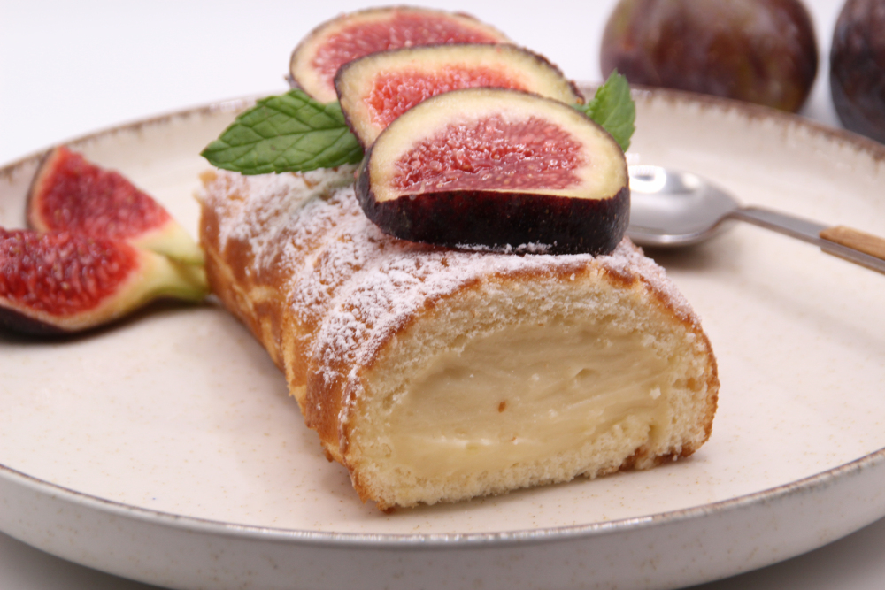 Rollito de crema pastelera