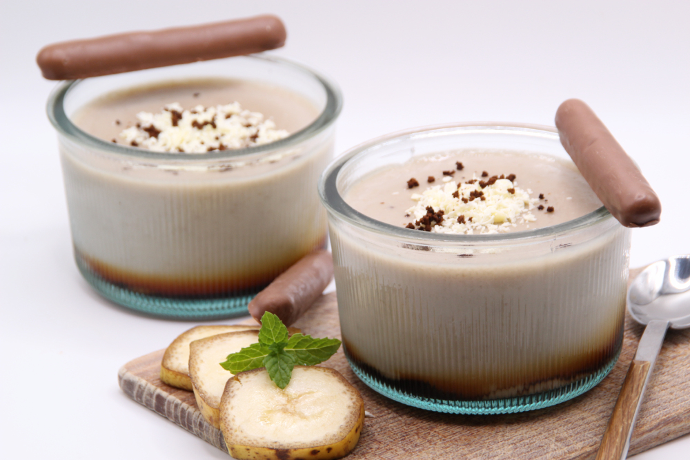 Natillas de plátano sin huevo